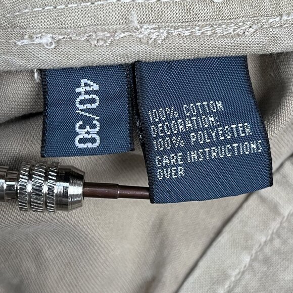 Vintage Ralph Lauren Dog Embroidered Khaki Pants Sz 40 x 29 Tag says the inseam - Picture 6 of 8